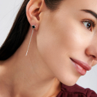 Срібні сережки-протяжки