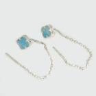 Срібні сережки-протяжки