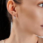 Срібний набір з золотими пластинами