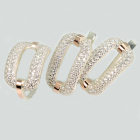 Срібний набір з золотими пластинами