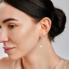 Срібний набір з золотими пластинами