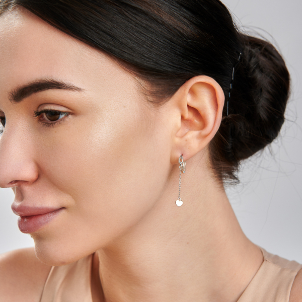 Срібний набір з золотими пластинами