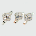 Серебряный набор с золотими пластинами