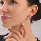 Серебряный набор с золотими пластинами