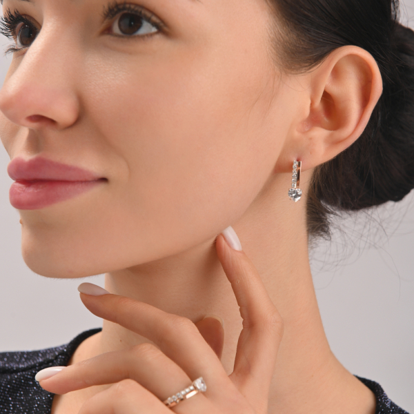 Серебряный набор с золотими пластинами