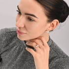 Серебряный набор с золотими пластинами