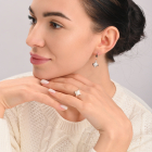 Серебряный набор с золотими пластинами