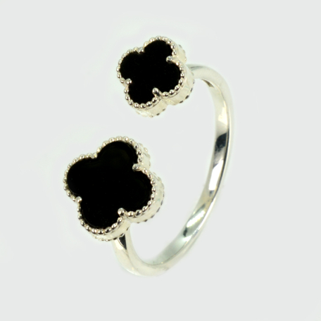 Срібна каблучка "Дві конюшини"