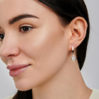 Срібний набір з золотими пластинами