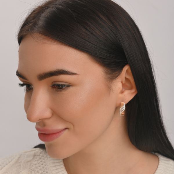 Срібний набір з золотими пластинами