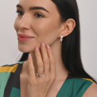 Срібні сережки з золотими пластинами