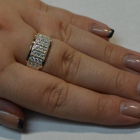 Срібний комплект з напайками з золота