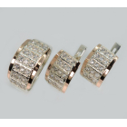 Срібний комплект з напайками з золота