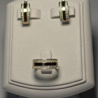 Срібний гарнітур із золотими вставками