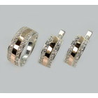 Срібний гарнітур із золотими вставками