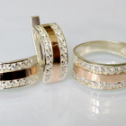 Срібний гарнітур із золотими вставками