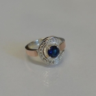 Срібна каблучка з золотими накладками