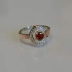 Срібна каблучка з золотими накладками