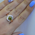 Срібна каблучка з золотими накладками