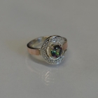 Срібна каблучка з золотими накладками