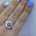 Срібна каблучка з золотими накладками