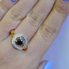 Срібна каблучка з золотими накладками