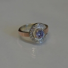 Срібна каблучка з золотими накладками