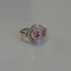 Срібна каблучка з золотими накладками