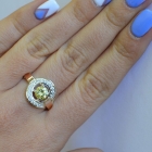 Срібна каблучка з золотими накладками