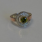 Срібна каблучка з золотими накладками