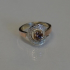 Срібна каблучка з золотими накладками