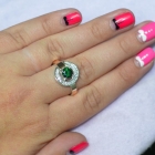 Срібна каблучка з золотими накладками