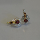 Срібні сережки з напайками із золота