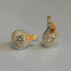 Срібні сережки з напайками із золота