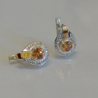 Срібні сережки з напайками із золота