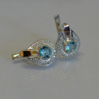 Срібні сережки з напайками із золота