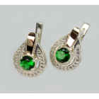 Срібні сережки з напайками із золота