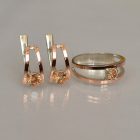 Срібний комплект з золотими напайками