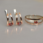 Срібний комплект з золотими напайками