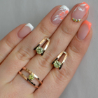 Срібний комплект з золотими напайками