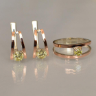 Срібний комплект з золотими напайками