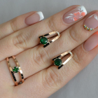 Срібний комплект з золотими напайками