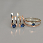 Срібний комплект з золотими напайками