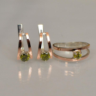 Срібний комплект з золотими напайками