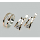 Срібний комплект з золотими напайками