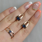 Срібний комплект з золотими напайками