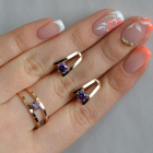 Срібний комплект з золотими напайками