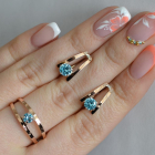 Срібний комплект з золотими напайками