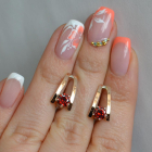 Срібні сережки з напайками із золота