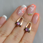 Срібні сережки з напайками із золота